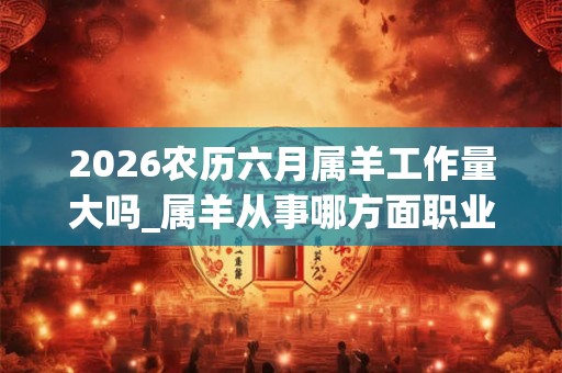 2026农历六月属羊工作量大吗_属羊从事哪方面职业