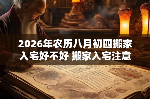 2026年农历八月初四搬家入宅好不好 搬家入宅注意事项 2026年农历八月初四搬家入宅好不好 搬家入宅注意事项
