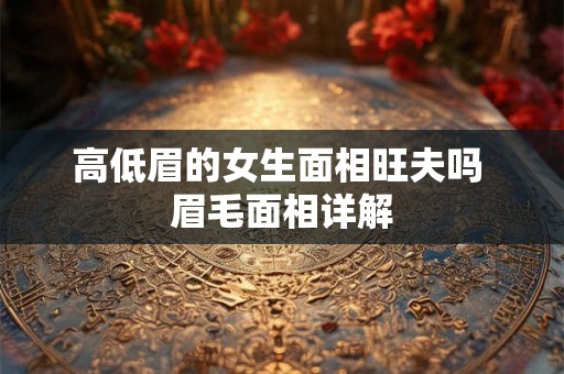 高低眉的女生面相旺夫吗 眉毛面相详解 高低眉的女生面相旺夫吗 眉毛面相详解