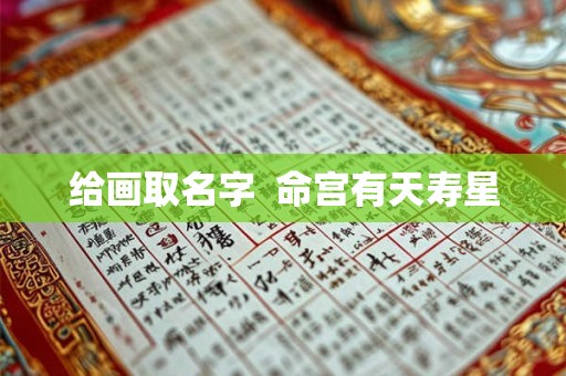 给画取名字  命宫有天寿星