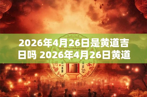 2026年4月26日是黄道吉日吗 2026年4月26日黄道吉日吗 2026年4月26日是黄道吉日吗 2026年4月26日黄道吉日吗