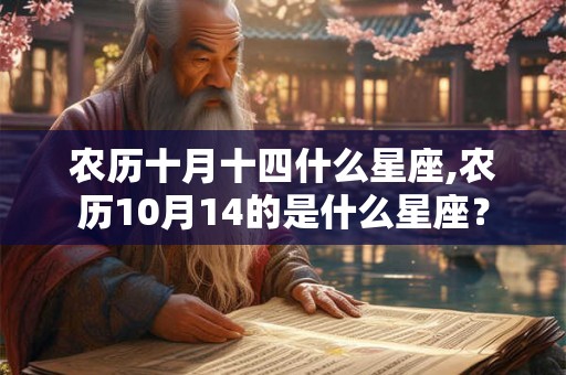 农历十月十四什么星座,农历10月14的是什么星座？