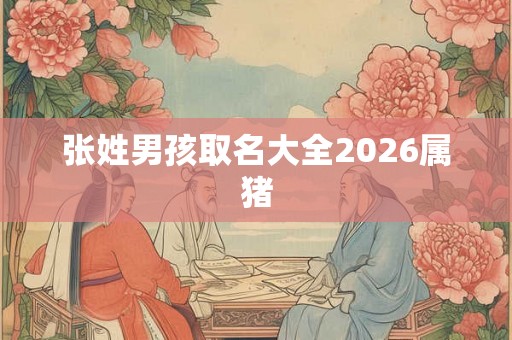 张姓男孩取名大全2026属猪