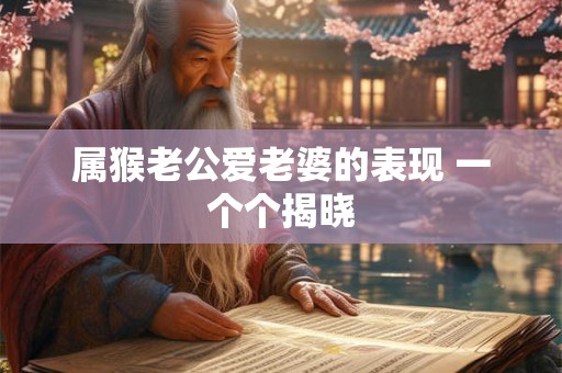 属猴老公爱老婆的表现 一个个揭晓