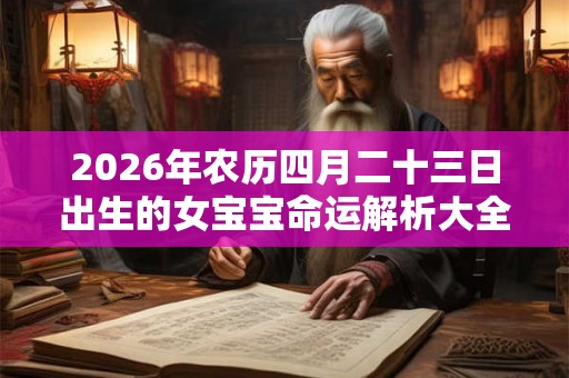 2026年农历四月二十三日出生的女宝宝命运解析大全