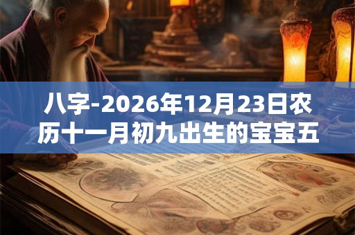 八字-2026年12月23日农历十一月初九出生的宝宝五行取名