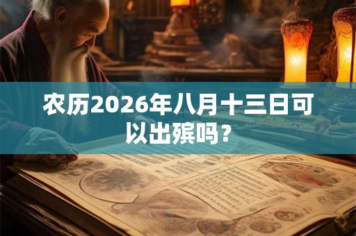 农历2026年八月十三日可以出殡吗？