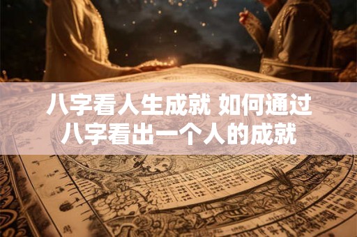 八字看人生成就 如何通过八字看出一个人的成就