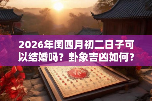 2026年闰四月初二日子可以结婚吗？卦象吉凶如何？