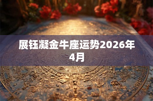 展钰凝金牛座运势2026年4月