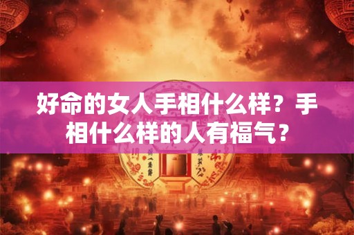好命的女人手相什么样?手相什么样的人有福气? 好命的女人手相什么样?手相什么样的人有福气?