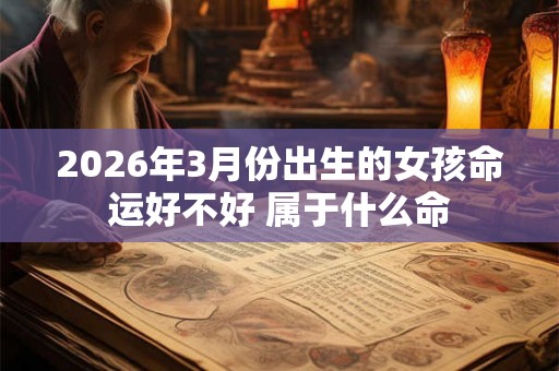 2026年3月份出生的女孩命运好不好 属于什么命