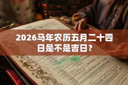 2026马年农历五月二十四日是不是吉日？