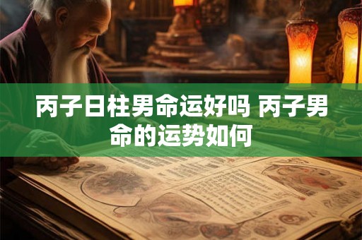 丙子日柱男命运好吗 丙子男命的运势如何