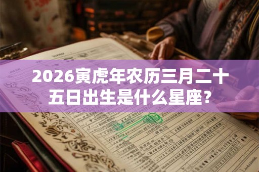 2026寅虎年农历三月二十五日出生是什么星座？