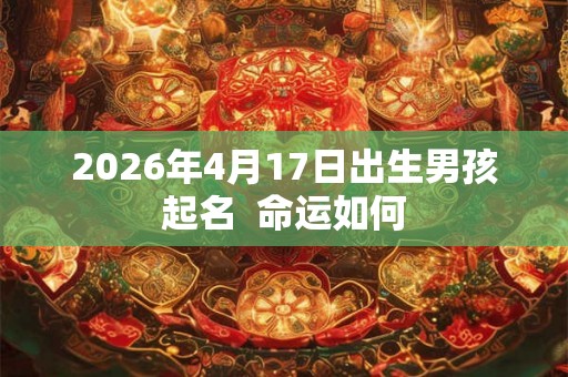 2026年4月17日出生男孩起名  命运如何