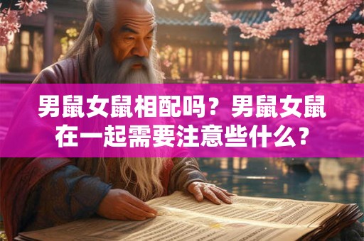 男鼠女鼠相配吗？男鼠女鼠在一起需要注意些什么？