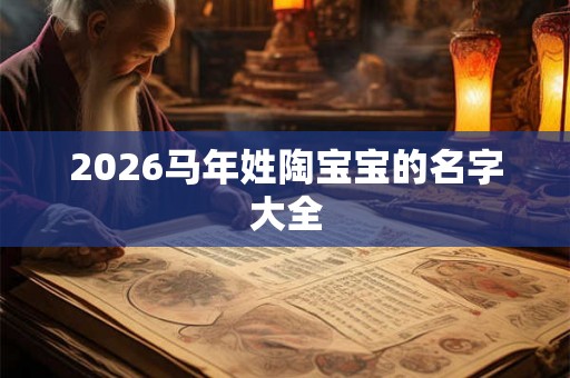 2026马年姓陶宝宝的名字大全 2026马年姓陶宝宝的名字大全