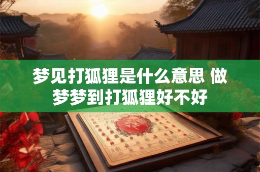 梦见打狐狸是什么意思 做梦梦到打狐狸好不好