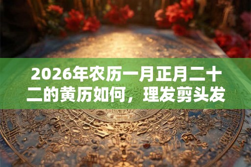 2026年农历一月正月二十二的黄历如何，理发剪头发好吗？