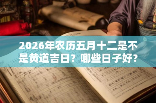 2026年农历五月十二是不是黄道吉日？哪些日子好？