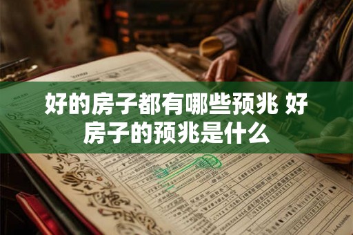 好的房子都有哪些预兆 好房子的预兆是什么