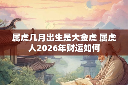 属虎几月出生是大金虎 属虎人2026年财运如何 属虎几月出生是大金虎 属虎人2026年财运如何