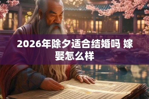 2026年除夕适合结婚吗 嫁娶怎么样 2026年除夕适合结婚吗 嫁娶怎么样