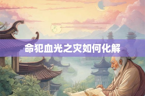 命犯血光之灾如何化解