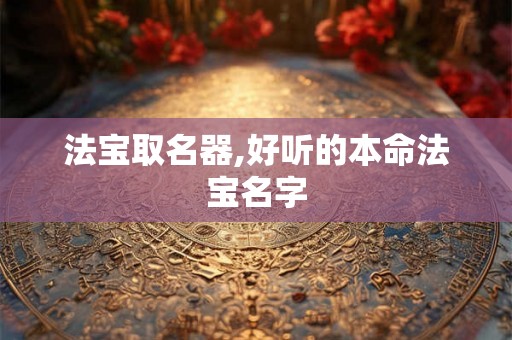 法宝取名器,好听的本命法宝名字