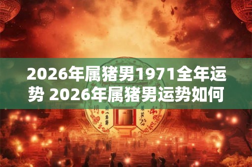 2026年属猪男1971全年运势 2026年属猪男运势如何