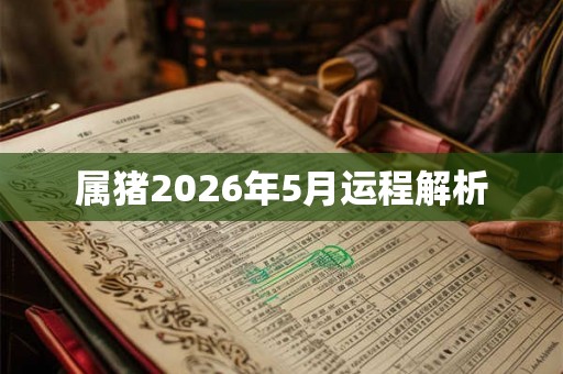属猪2026年5月运程解析