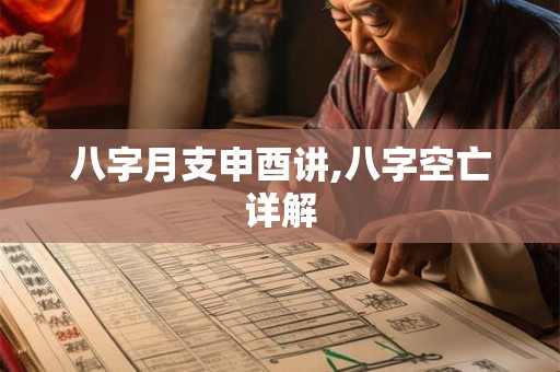 八字月支申酉讲,八字空亡详解