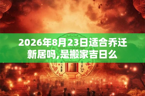 2026年8月23日适合乔迁新居吗,是搬家吉日么