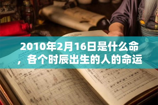 2010年2月16日是什么命，各个时辰出生的人的命运
