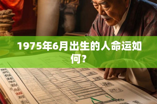 1975年6月出生的人命运如何？