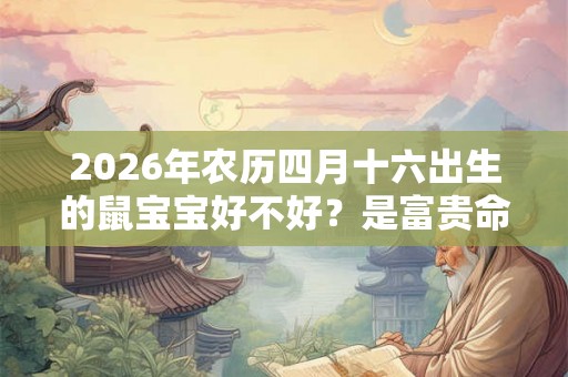 2026年农历四月十六出生的鼠宝宝好不好？是富贵命吗？