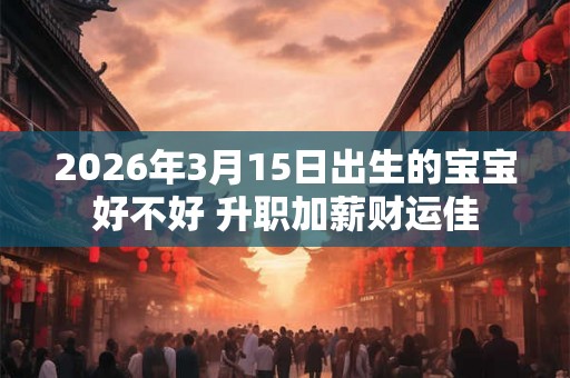 2026年3月15日出生的宝宝好不好 升职加薪财运佳 2026年3月15日出生的宝宝好不好 升职加薪财运佳