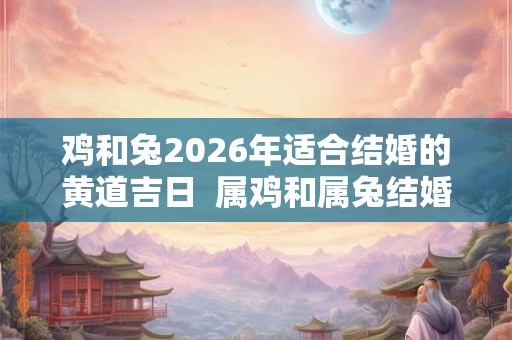 鸡和兔2026年适合结婚的黄道吉日  属鸡和属兔结婚最佳日期