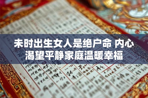 未时出生女人是绝户命 内心渴望平静家庭温暖幸福