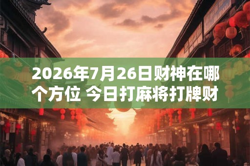 2026年7月26日财神在哪个方位 今日打麻将打牌财神方位 2026年7月26日财神在哪个方位 今日打麻将打牌财神方位