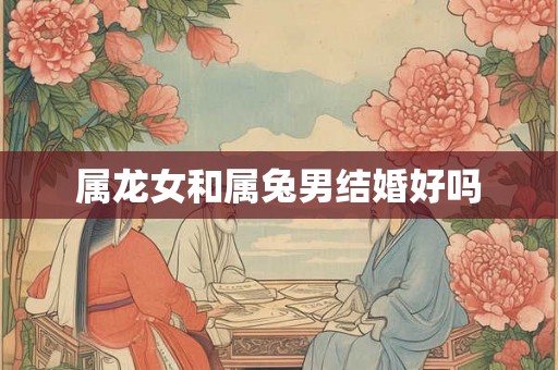 属龙女和属兔男结婚好吗
