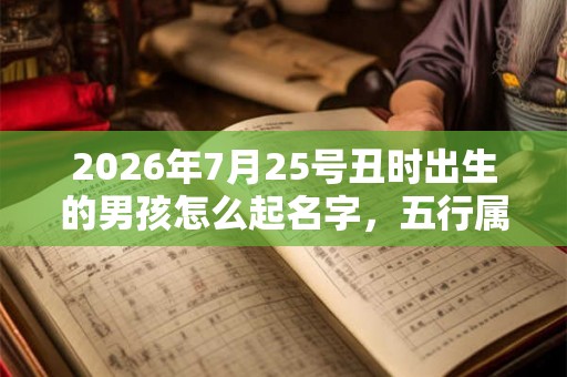 2026年7月25号丑时出生的男孩怎么起名字，五行属什么