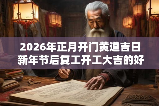 2026年正月开门黄道吉日 新年节后复工开工大吉的好日子
