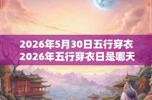 2026年5月30日五行穿衣 2026年五行穿衣日是哪天