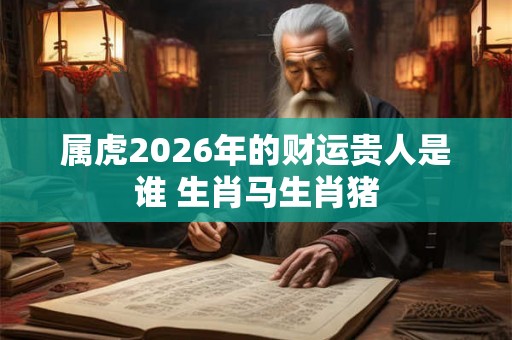 属虎2026年的财运贵人是谁 生肖马生肖猪