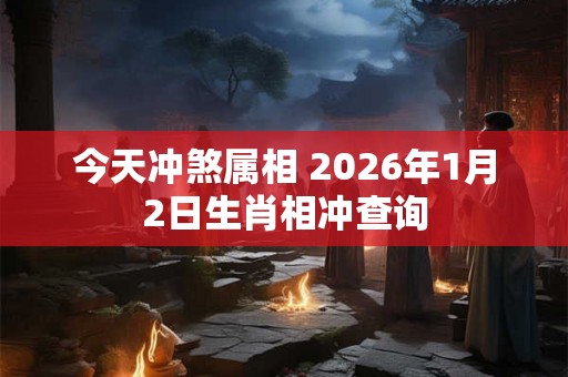 今天冲煞属相 2026年1月2日生肖相冲查询