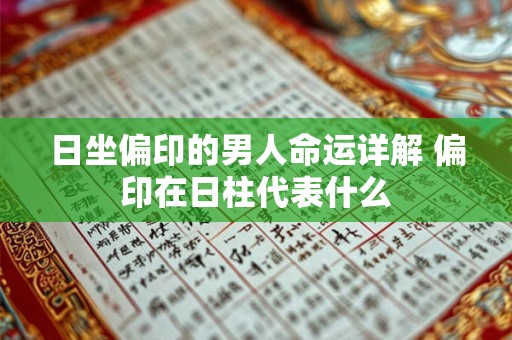 日坐偏印的男人命运详解 偏印在日柱代表什么 日坐偏印的男人命运详解 偏印在日柱代表什么