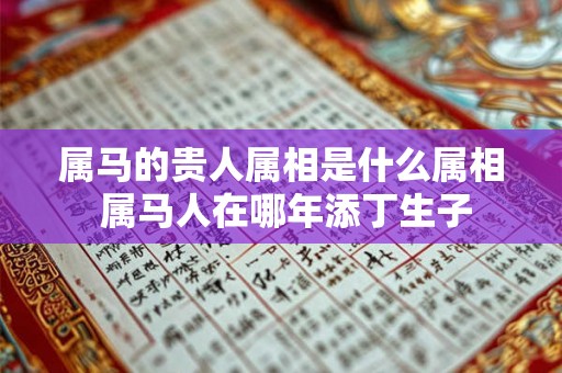 属马的贵人属相是什么属相 属马人在哪年添丁生子