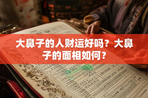 大鼻子的人财运好吗？大鼻子的面相如何？